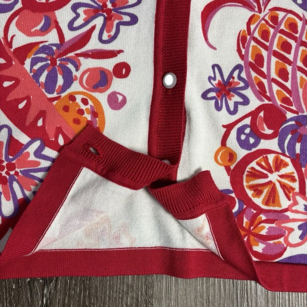 Bob Mackie Wearable Art‎ Button Up Cardigan 2X Summer Harvest Floral